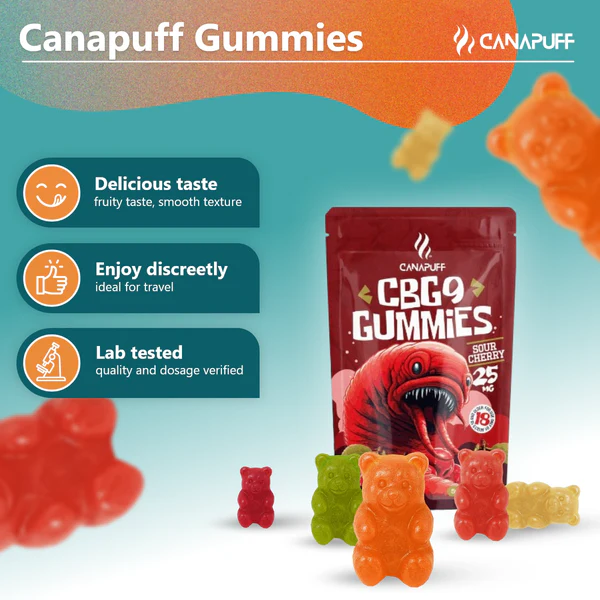 CBG9 Gummies Sour Cherry - Image 2